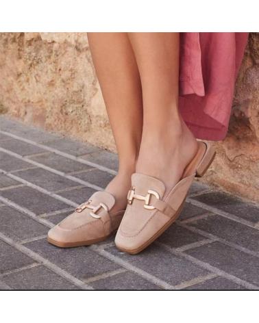 L&R SHOES LR SHOES RB-3057 MULES PLANOS DE MUJER BEIGE