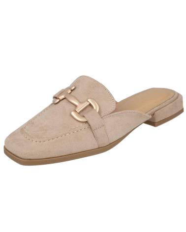 L&R SHOES LR SHOES RB-3057 MULES PLANOS DE MUJER BEIGE