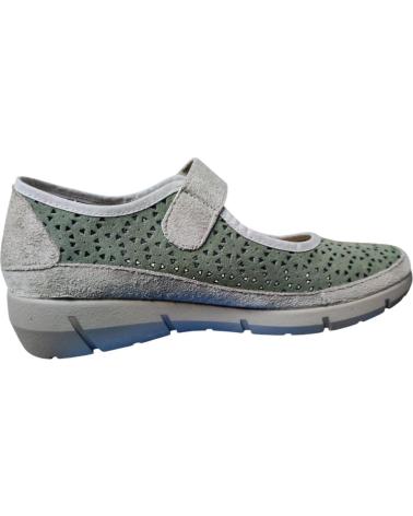 CUQUE MERCEDITAS COMODAS EN PIEL VELCRO Y PLANTILLA EXTRAIBLE VERDE