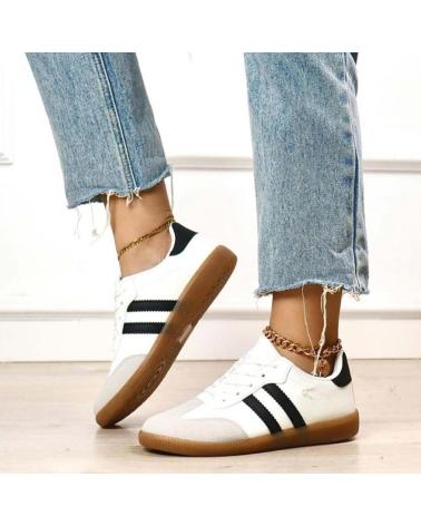 L&R SHOES LR SHOES LA-79 ZAPATILLAS CASUAL DE MU BLANCO-NEGRO