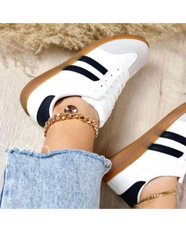 L&R SHOES LR SHOES LA-79 ZAPATILLAS CASUAL DE MU BLANCO-NEGRO