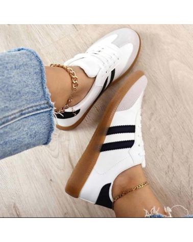 L&R SHOES LR SHOES LA-79 ZAPATILLAS CASUAL DE MU BLANCO-NEGRO