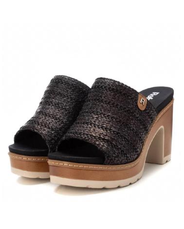 REFRESH 172703 MULES DE TACON PARA MUJE NEGRO