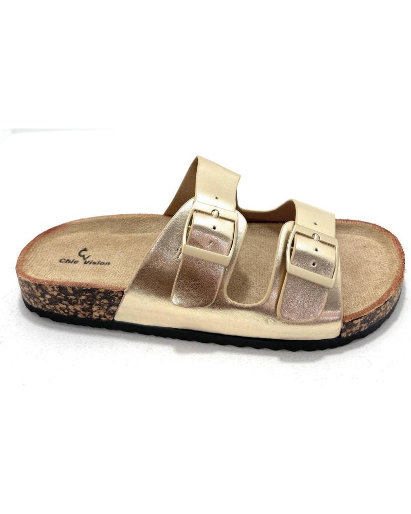 CHIC VISION ZUECOS CONFORF HEBILLAS RELAX CORCHO AMARILLO