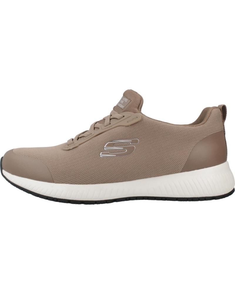 Deportivas de Mujer SKECHERS SNEAKERS MUJER WORK SQUAD SR TAUPE MARRóN