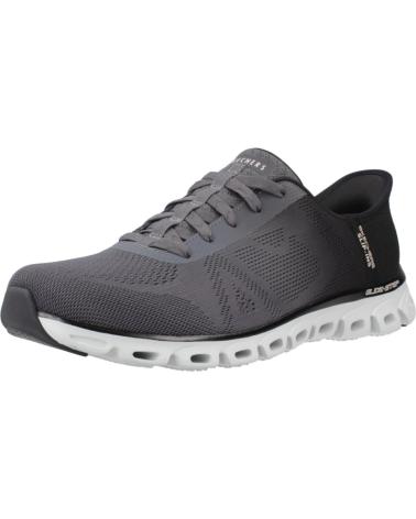 SKECHERS ZAPATILLAS MUJER MODELO GLIDE-STEP - EXCITE COLOR GRIS BKCC