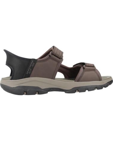 SKECHERS SANDALIAS HOMBRE MODELO SLIP-INS TRESMEN-REECE COLOR MARRON CHOC