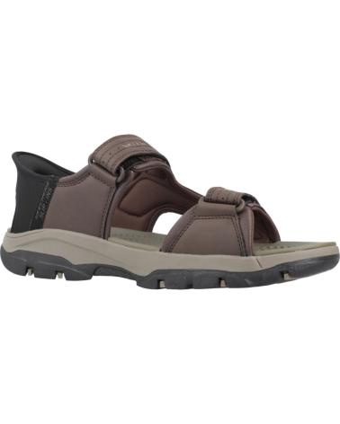 SKECHERS SANDALIAS HOMBRE MODELO SLIP-INS TRESMEN-REECE COLOR MARRON CHOC