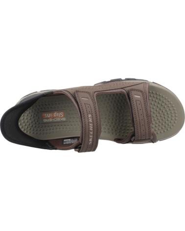 SKECHERS SANDALIAS HOMBRE MODELO SLIP-INS TRESMEN-REECE COLOR MARRON CHOC