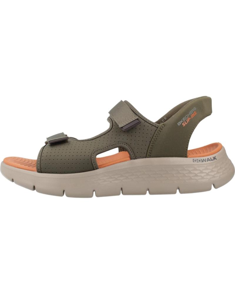 SKECHERS SANDALIAS HOMBRE GO WALK FLEX SD - EASY ENTRY VERDE