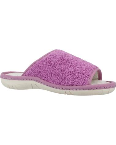 NORDIKAS ZAPATILLAS HOGAR MUJER MODELO RIZO COLOR VIOLETA MALVA