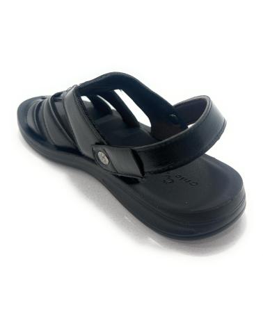 CHIC VISION SANDALIAS CABALLERO TIRA PALA QUITA PON NEGRO