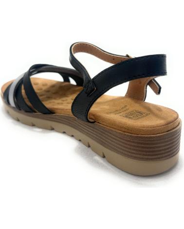 KISS LEISS SANDALIAS MUJER TIRAS CRUZADAS HEBILLA C NEGRO