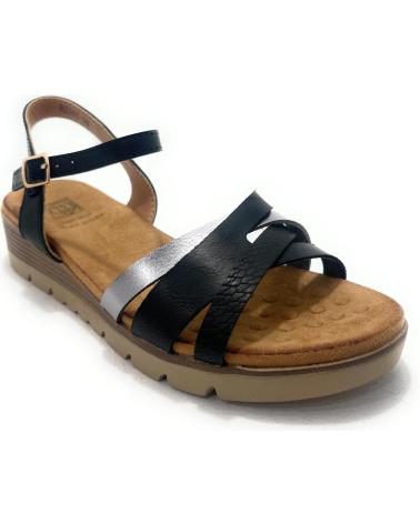 KISS LEISS SANDALIAS MUJER TIRAS CRUZADAS HEBILLA C NEGRO