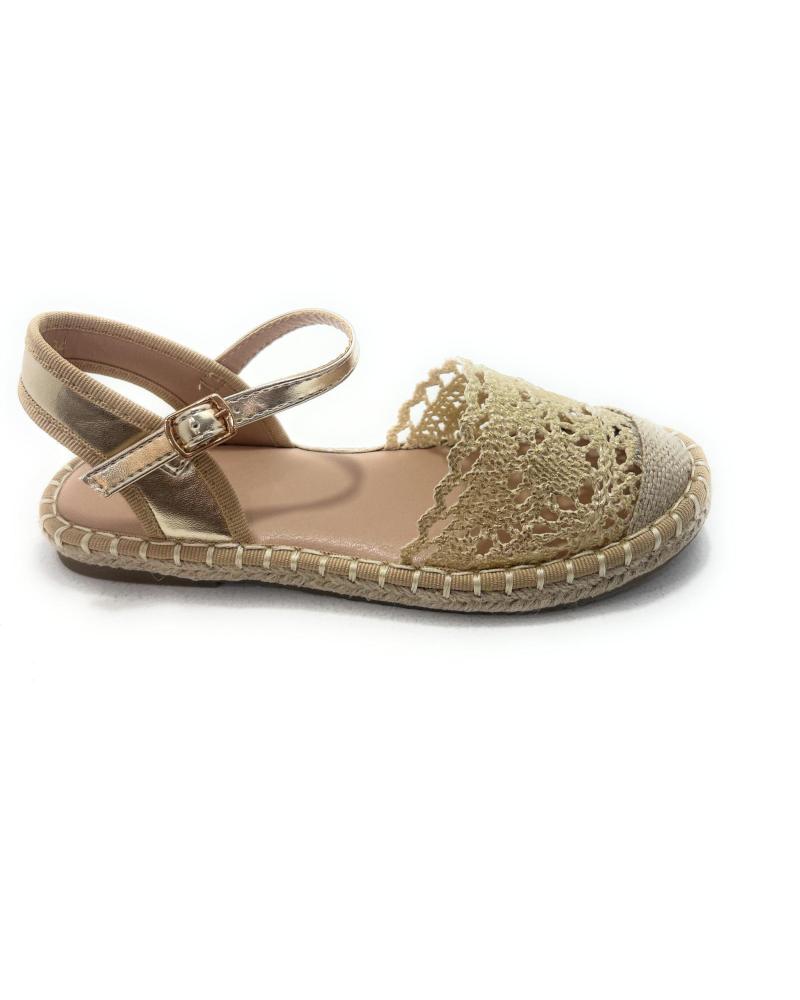 BUBBLE BOBBLE ESPARDENAS NINA GRABADA HEBILLA PISO CUE AMARILLO