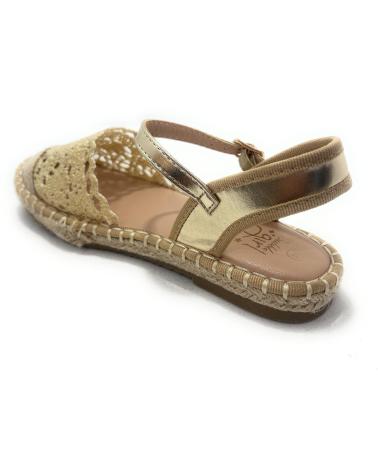 BUBBLE BOBBLE ESPARDENAS NINA GRABADA HEBILLA PISO CUE AMARILLO