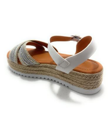 BUBBLE BOBBLE SANDALIAS NINA PISO CUERDA CRUZADAS HEBI BLANCO