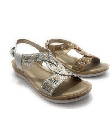 DUENDY SANDALIAS ANATOMICAS CONFORT BRILLANTES BLANCO
