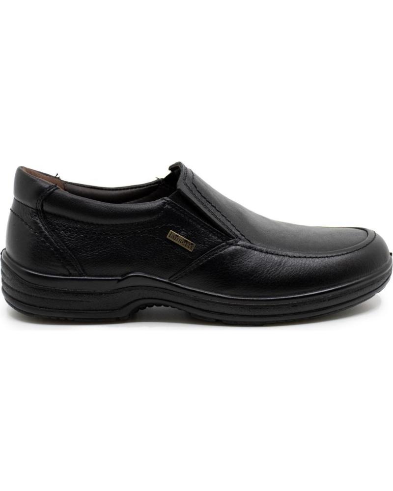LUISETTI BLACK LEATHER LOAFER TUCSON 20400ST NEGRO