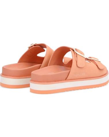 NO NAME - SUN SLAP SUEDE WHITE-PEACH