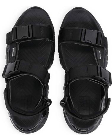 NO NAME - KRAZEE SANDALE WOMAN NAPPA-NYLON STR BLACK