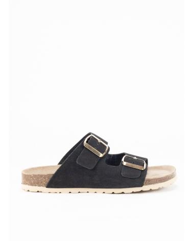 KESLEM SANDALIA DE PIEL PARA MUJER EN COLOR NEGRO