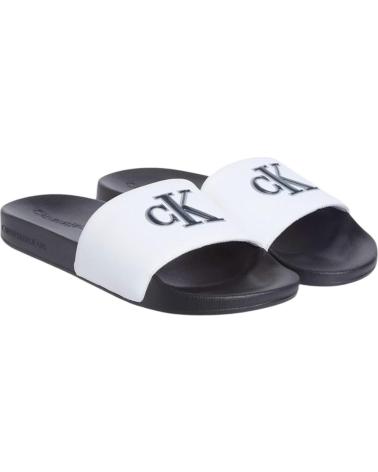 CALVIN KLEIN SLIDE JELLY MONO PU BLANCO