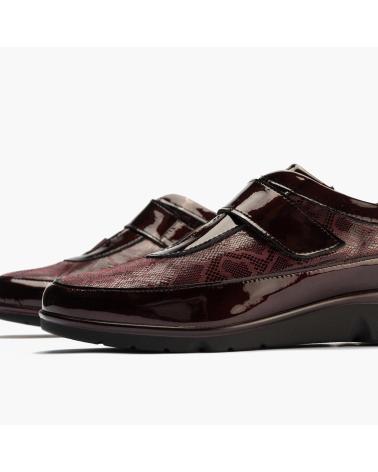 PITILLOS ZAPATO COMBINADO VELCRO BURDEOS