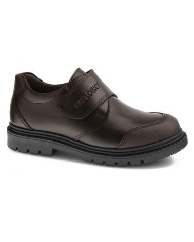 PABLOSKY BLUCHER COLEGIAL VELCRO MARRON