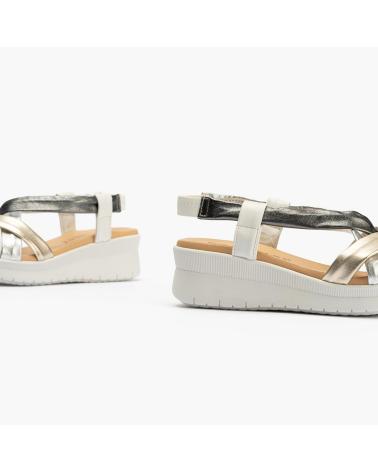 PITILLOS SANDALIA TUBULARES CRUZADOS ORO ORO-PLATINO