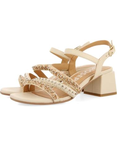 GIOSEPPO SANDALIA TACON TIRAS FANTASIA OFF-WHITE BEIG