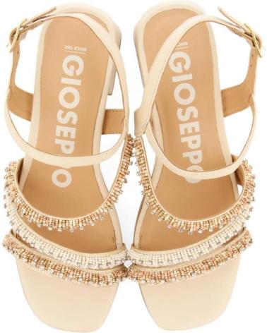 GIOSEPPO SANDALIA TACON TIRAS FANTASIA OFF-WHITE BEIG