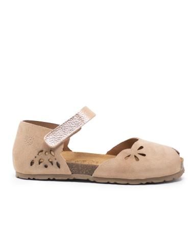YOKONO VIO CERRADA VELCRO PARDO-SALMON TAUPE