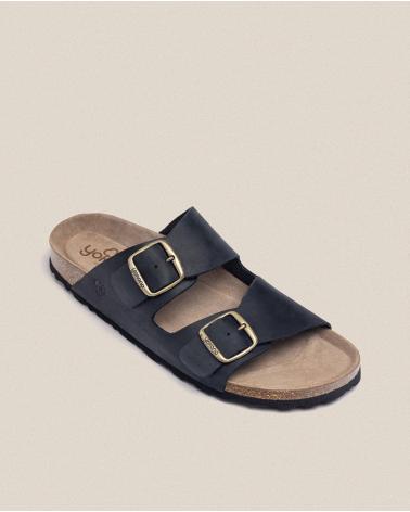 SANDALO YOKONO MACAM-150 NERO CON DOPPIA FIBBIA NEGRO