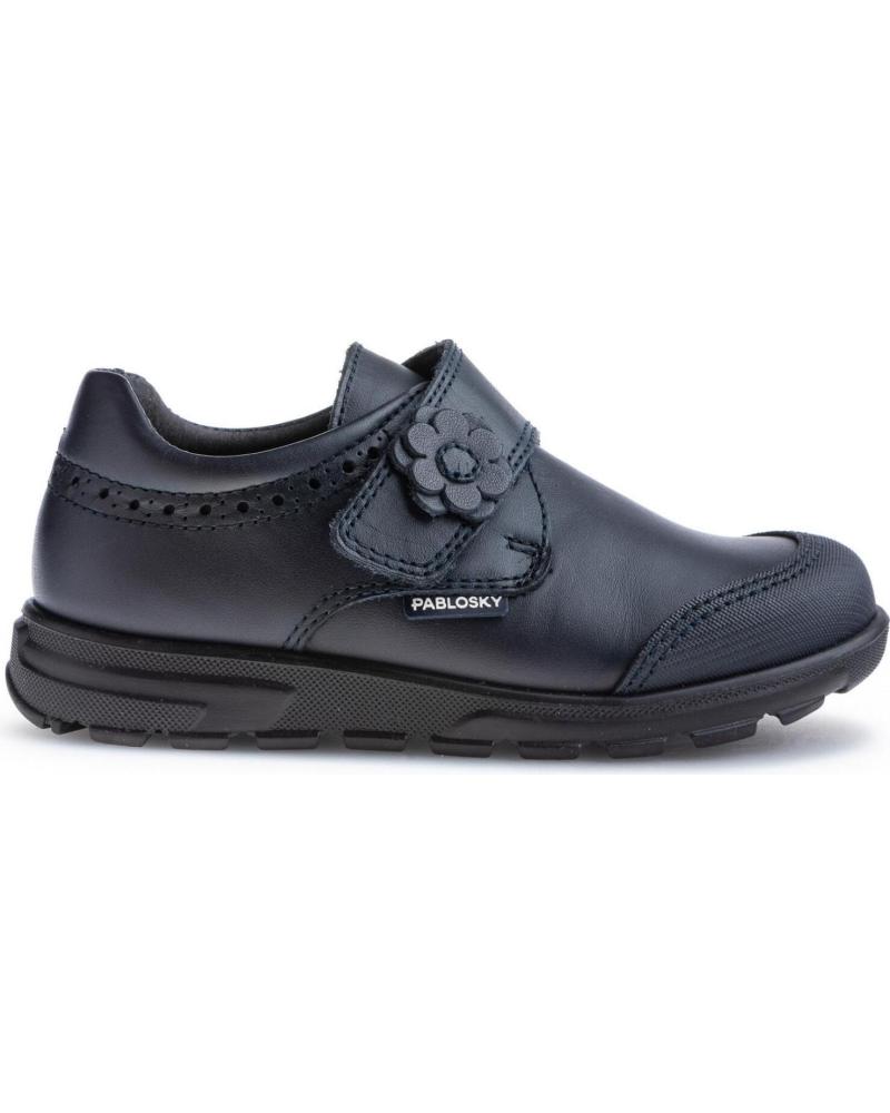 PABLOSKY BLUCHER COLEGIAL VELCRO FLOR MARINO AZUL MARINO