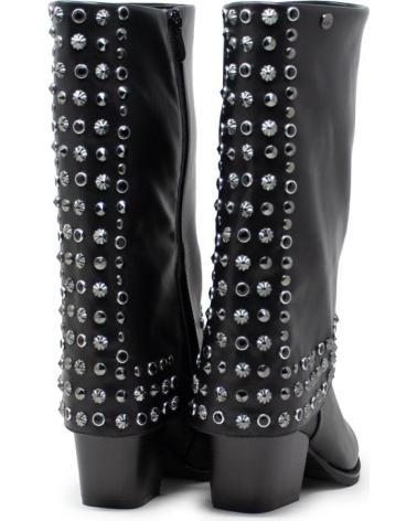 ISTERIA BOTA SOLAPA ADORNOS NEGRO