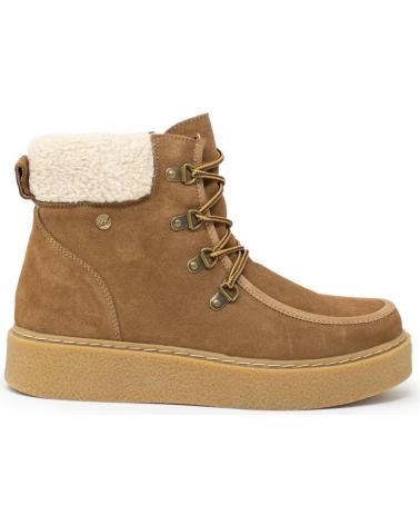 ISTERIA BOTIN PIEL CORDONES CAMEL