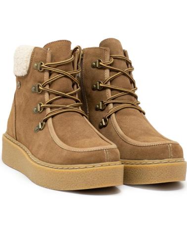 ISTERIA BOTIN PIEL CORDONES CAMEL