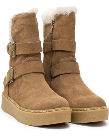 ISTERIA BOTIN PIEL DOS HEBILLAS CAMEL