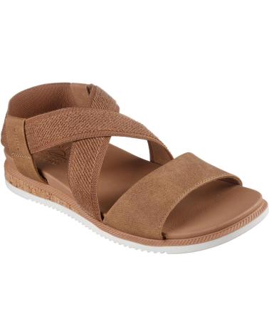 SKECHERS SANDALIA TIRAS ELASTICAS EMPEINE CUERO