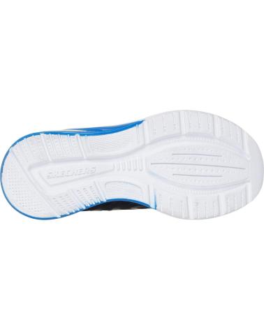 SKECHERS DEPORTIVO ELASTICO Y VELCRO BLACK-MULTI NEGRO