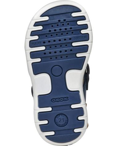 GEOX SANDALES DELHI BOY C4P2G BLEU MARINE JAUNE AZUL MARINO