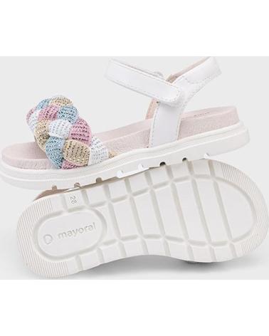 MAYORAL SANDALIA TRENZA BRILLOS MULTI BLANCO