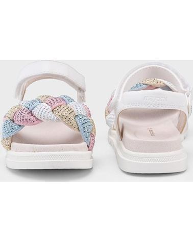 MAYORAL SANDALIA TRENZA BRILLOS MULTI BLANCO
