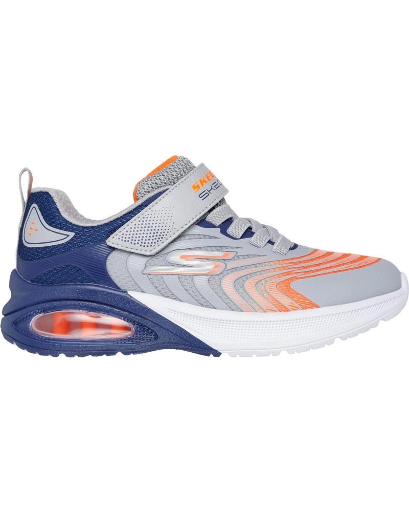 SKECHERS DEPORTIVO ELASTICO Y VELGRO GREY GRIS