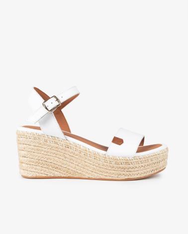 POPA SANDALIA CUNA YUTE TRENZADO BLANCO