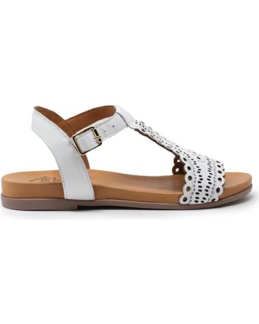 TOP3 SANDALIA PIEL HEBILLA LASER BLANCO