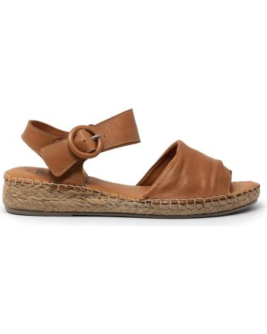TOP3 SANDALIA YUTE PIEL PALA PLISADA CUERO