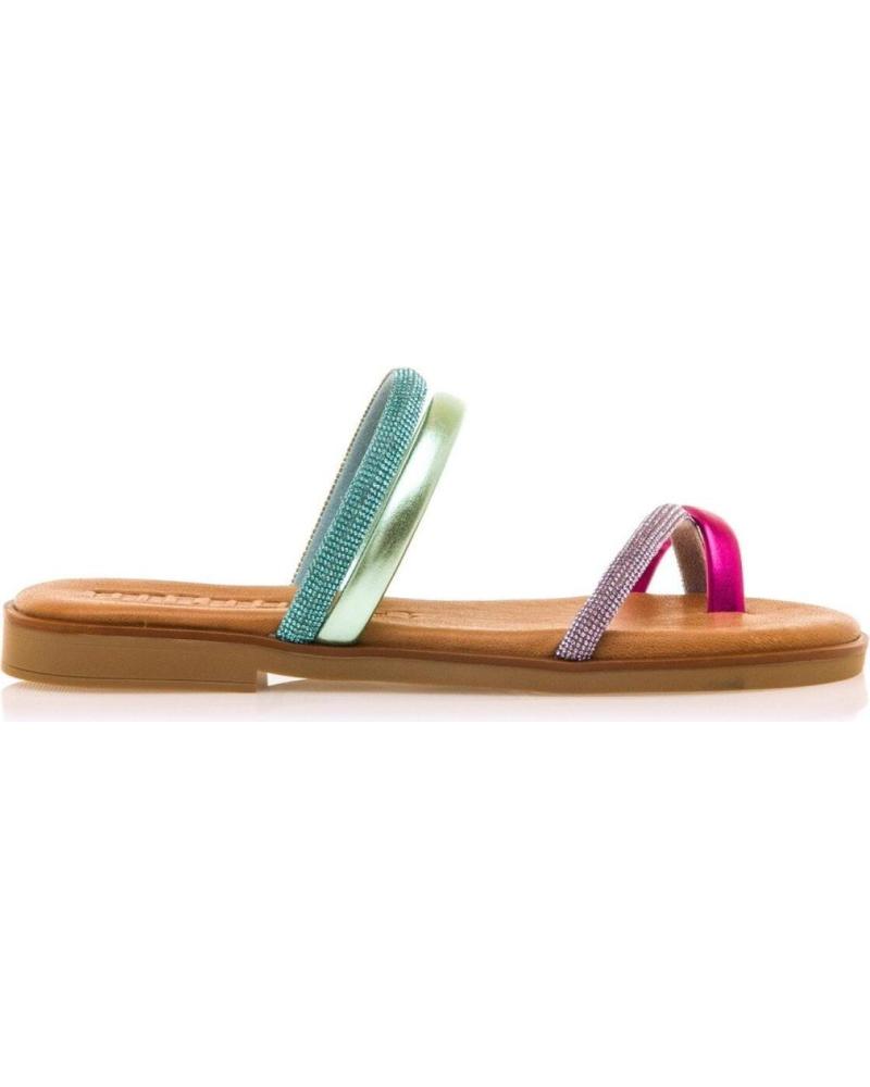 MTNG SANDALIA TUBULAR MALVA-FUXIA-VERDE-AZUL MULTICOLOR