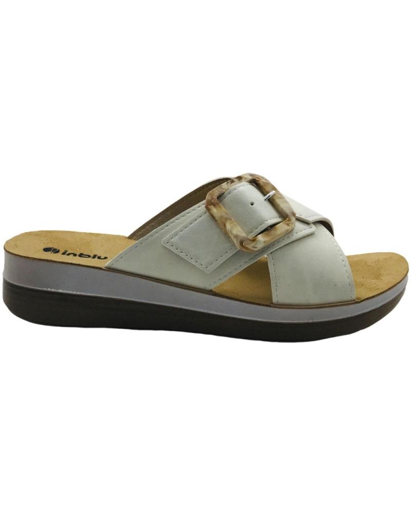 INBLU SANDALIA MUJER ESTILO CHANCLA FT000020 BLANCO
